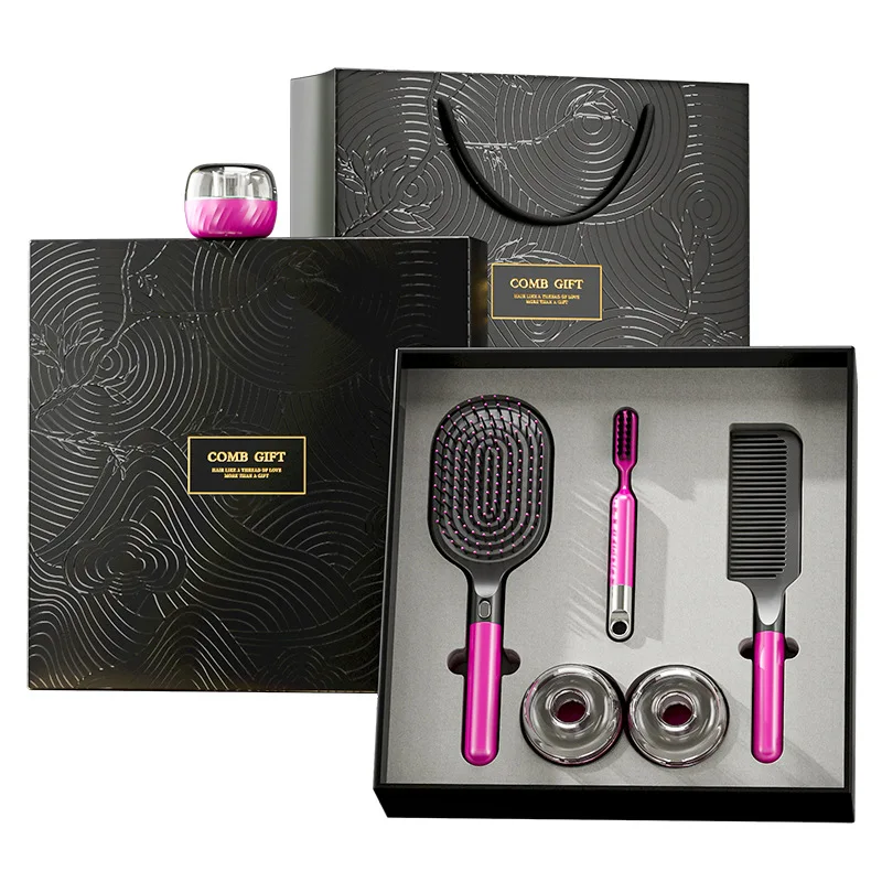 

Высококачественная подарочная коробка с расческой на день рождения, роскошная подарочная коробка для пары, фестивальная подарочная коробка Qixi, воздушная подушка, подушка безопасности, расческа для подруги, благословение, горячая расческа