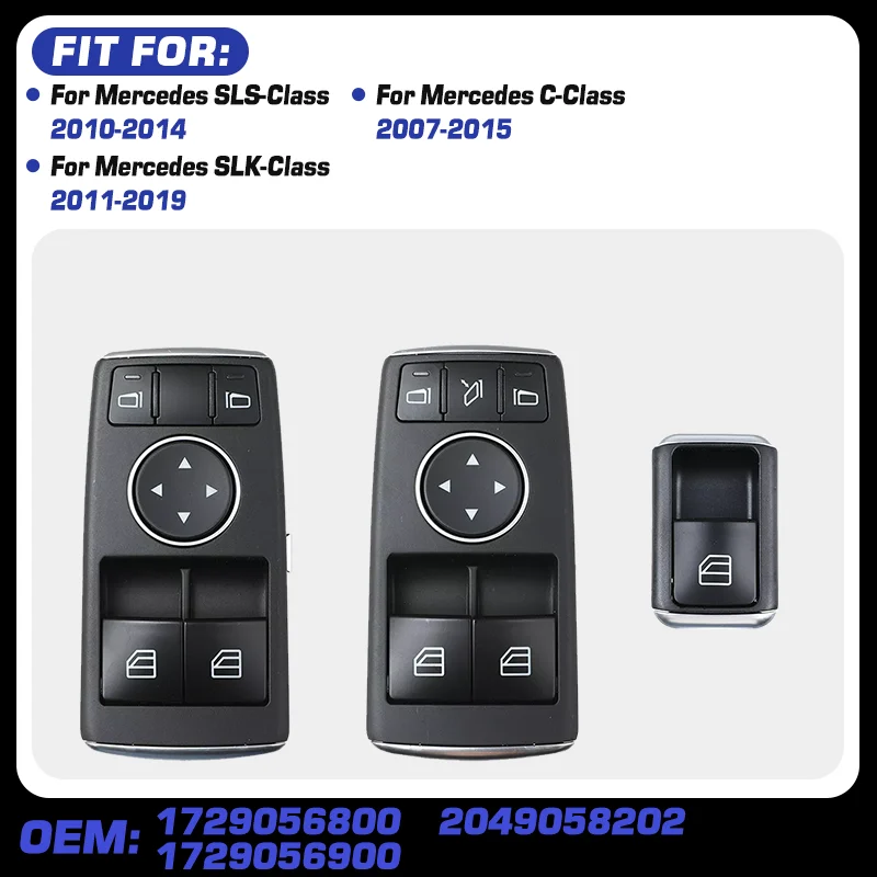 Window Control Switch Master Button For Mercedes-Benz C-Class W204 2007-2015 SLS-Class W197 2010-2014 SLK-Class R172 2011-2019
