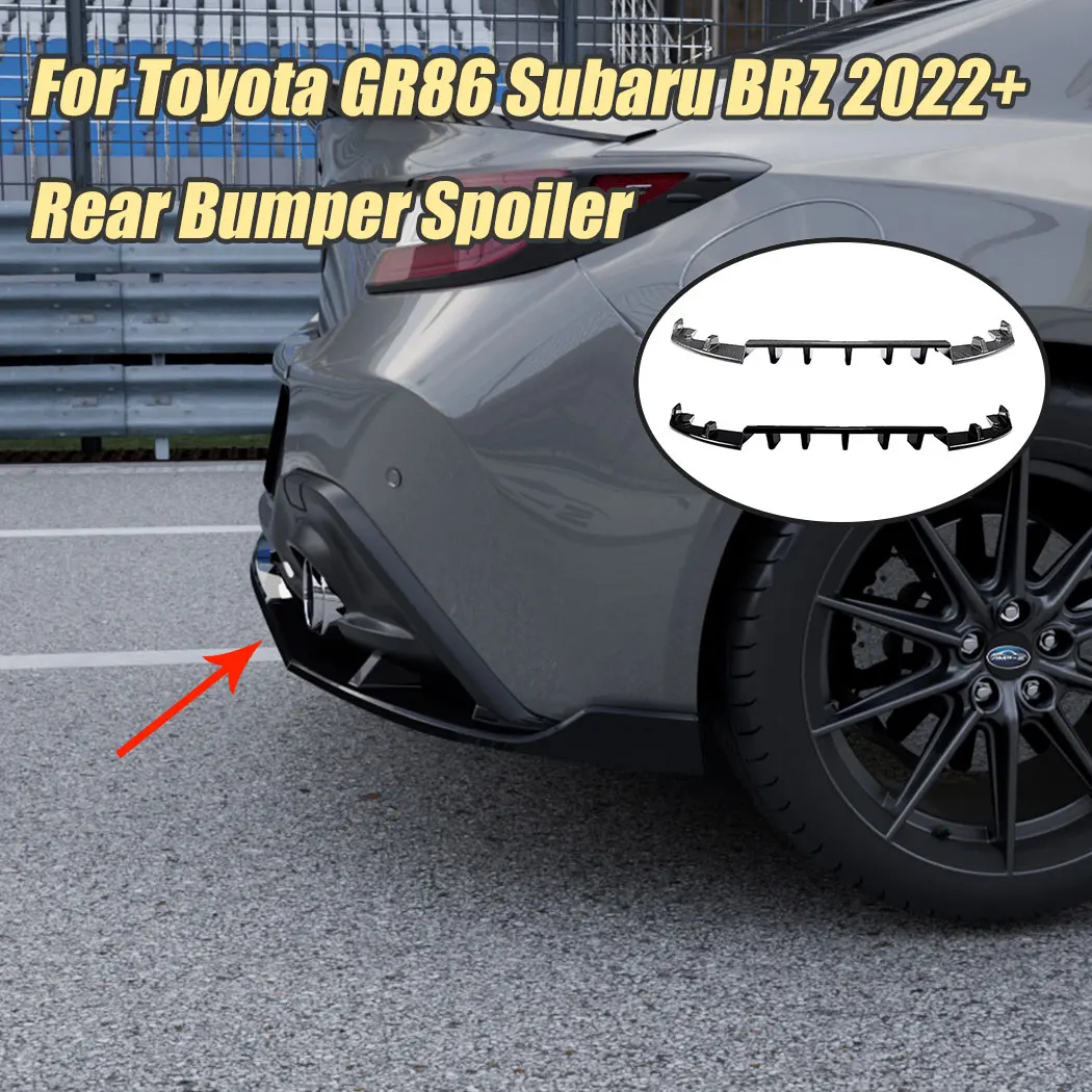 Three Stage Rear Bumper Lip Spoiler Small Surround Car Rear Lower ABS Guard Cover Modified For Toyota GR86 Subaru BRZ 2022+