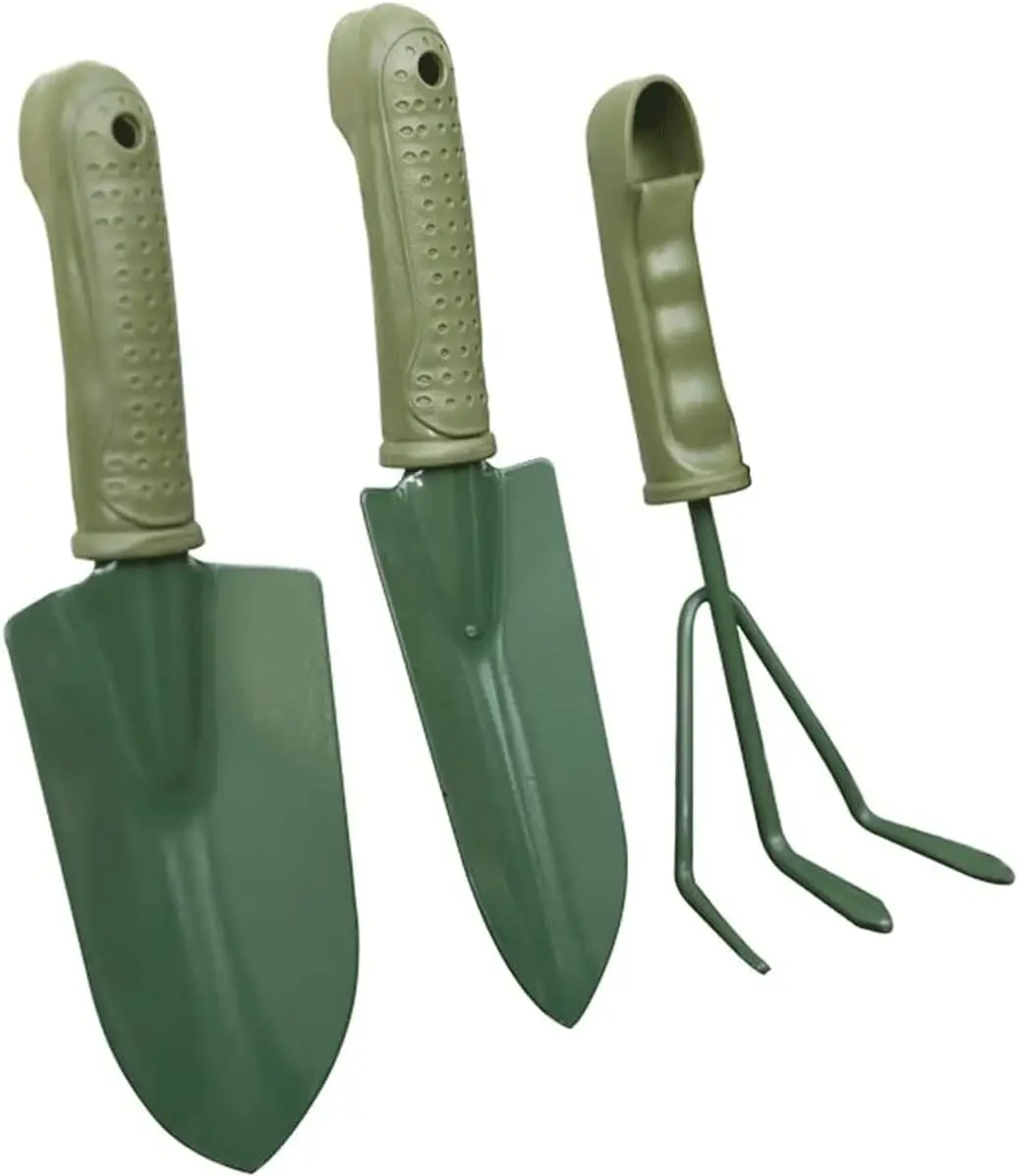 Garden Tool Set, 3 Piece Heavy Duty Garden Trowels Cast-Aluminum Garden Hand Shovels with Non-Slip Rubber Grip Gardening Gifts f