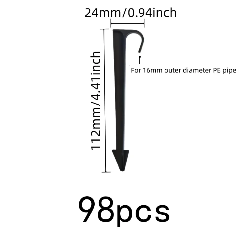 98pcs Water Pipe Fixing Stake For Garden/Courtyard Drip Irrigation/Daily Watering Sturdy Easy Install Fix Hose No Shift