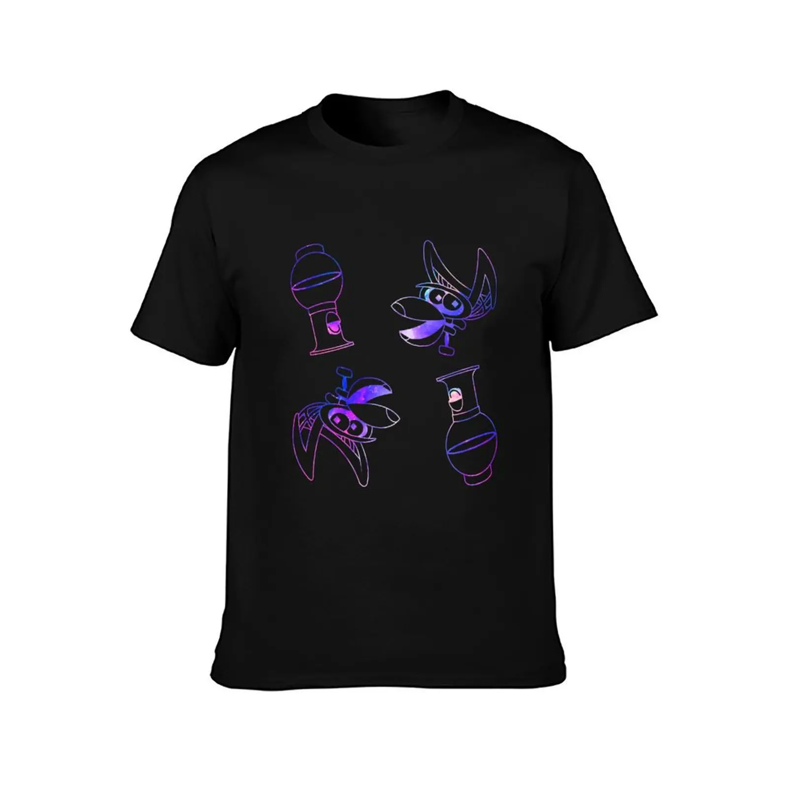 MST3K - The Bots space pattern T-Shirt Non-Shrink Basic Cotton T-Shirt