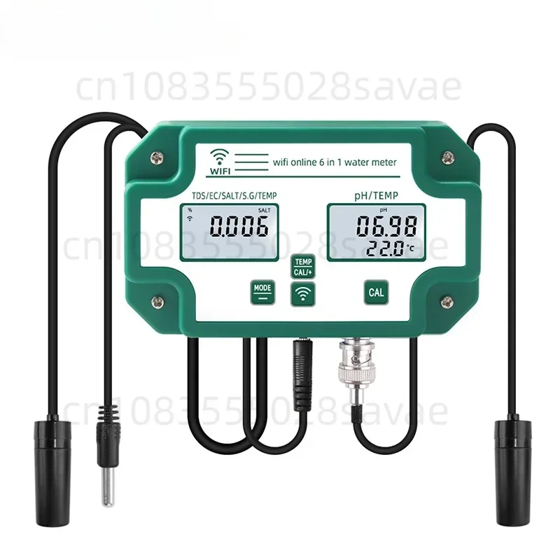 Water quality and seafood tester 6-in-1 PH/TDS/EC/SG/salinity/temperature multi-function detection intelligent wifi