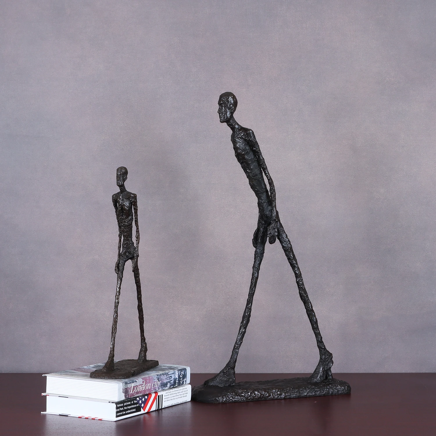 Giacometti Sculpture Bronze Walking Man Statue Replica Famous Abstract Skeleton Collection Copper Figurine Art Crafts Home Decor - Image 2