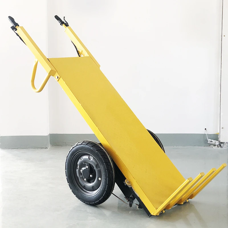 Electric vehicle, battery truck, flatbed handling, brick pulling assistance, manual pushing, construction site, turnover