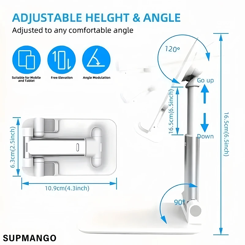 Desktop Folding Mobile Phone Holder Expandable Storage Support Desk Mobile Phone Holder Suitable For IPhone IPad Adjustable