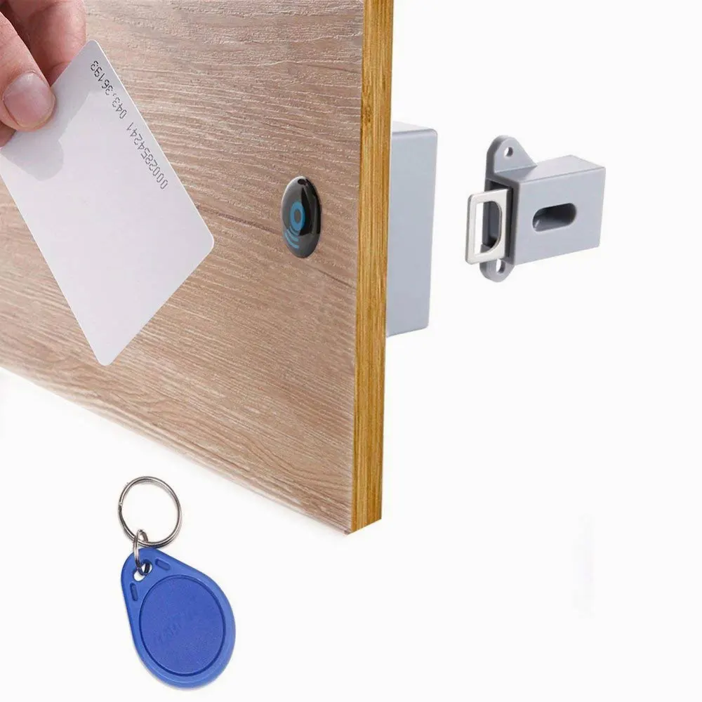 Smart Sensor Invisible Lock RFID Card Keykob Drawer Lock Hidden Punch-free Digital Locks DIY For Cabinet Wardrobe Furniture