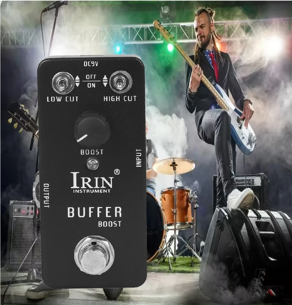 IRIN RS-21 عازلة دفعة دواسة سبائك الألومنيوم قذيفة تأثيرات دواسة ملحق للجيتار الكهربائي وباس