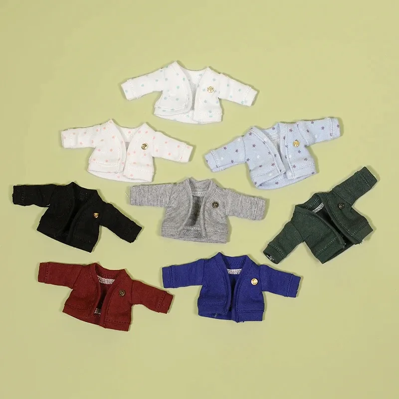 Obitsu 11 Doll School Uniform Clothes Suit (Shirt+Trousers+Socks+Tie) for OB11,molly,1/12 bjd Doll Clothes Outfit Accessories