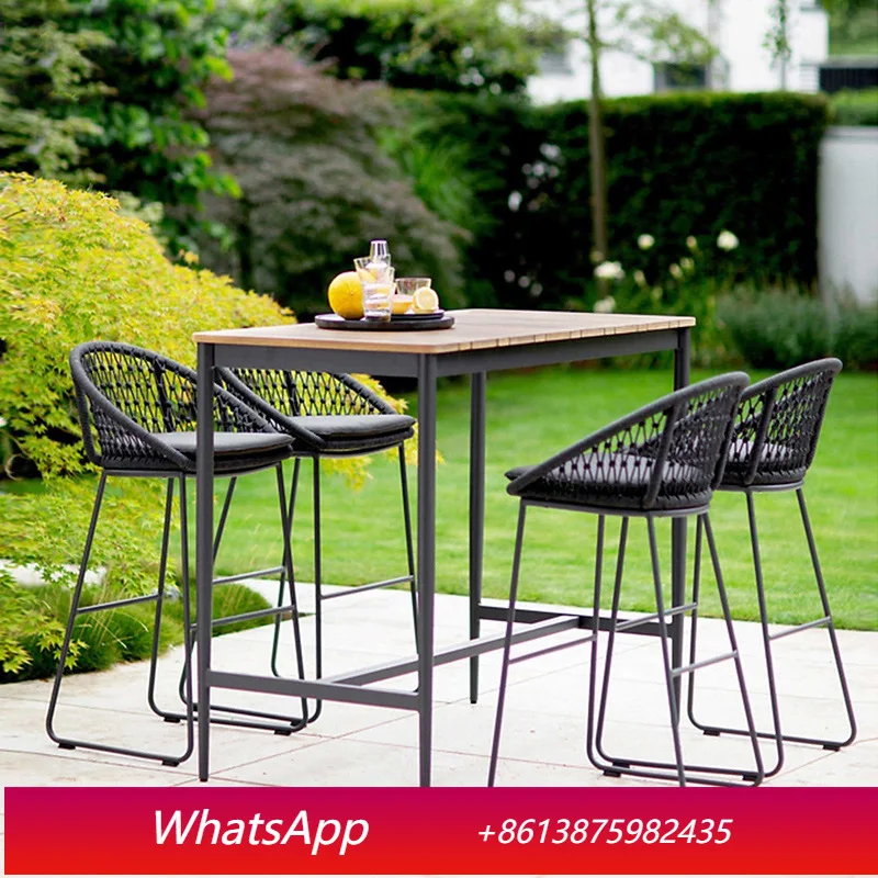 LT Outdoor Rainproof Bar Chair Patio Balcony Leisure Bar Chair Patio Terrace High Stool