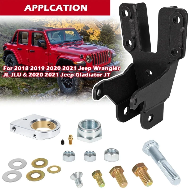 TML 8869-01 Front Track Bar & Sector Shaft Brace Fit for 2018-2021 Jeep Wrangler JL JLU & Gladiator JT Car Accessories