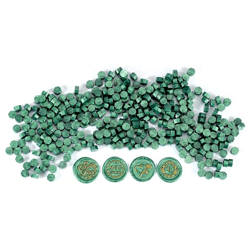 Sealing Wax Beads, 200 Pieces Wax Seal Beads, Wax Seal Kit Green Wax Seal For Wax Stamp Sealing And Letter