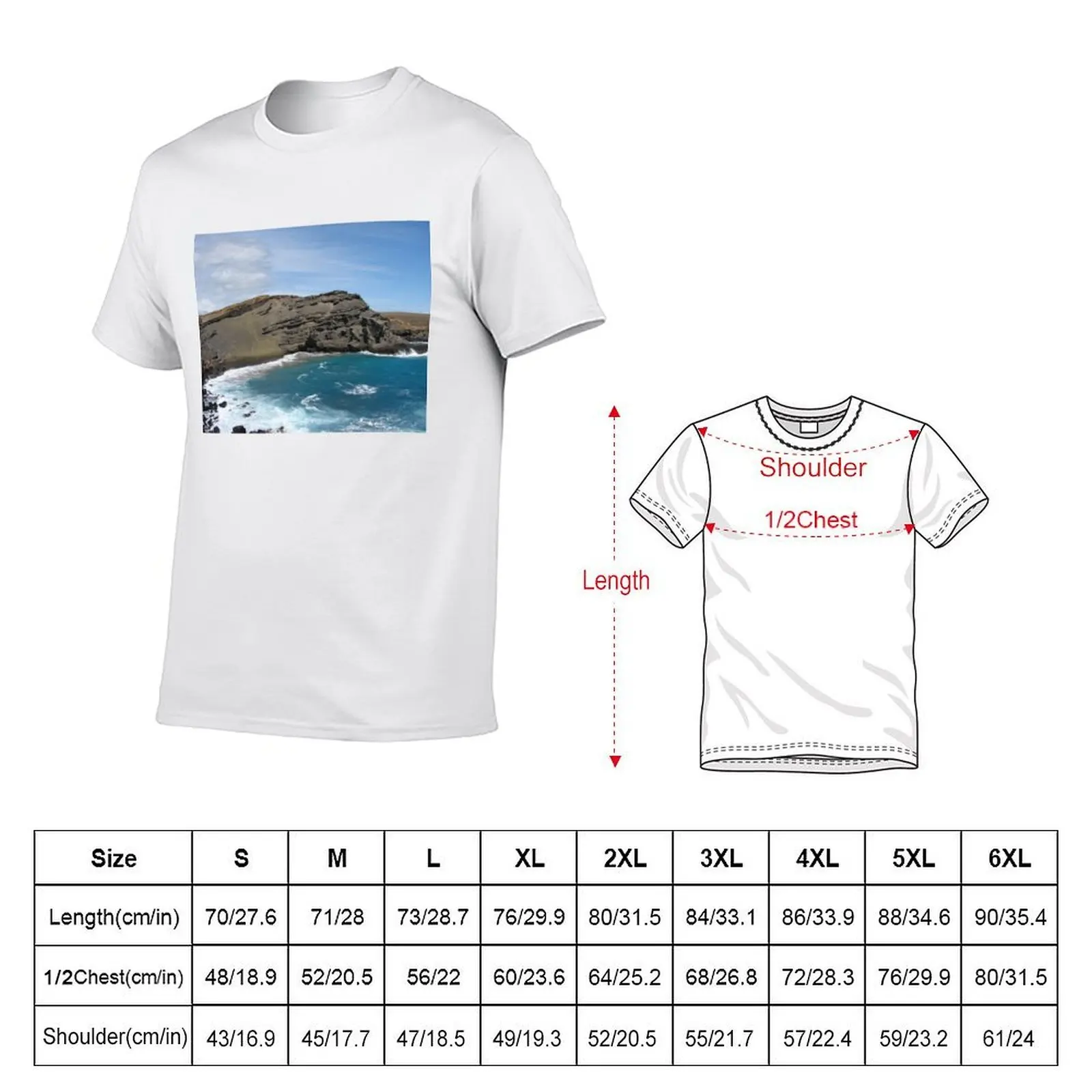 Famous Green Sand Beach - South Point Hawaii T-Shirt custom t shirt Man t-shirt plain white t shirts men