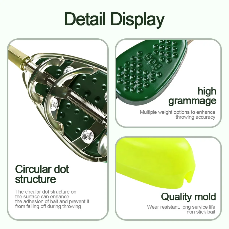 JSFUN 30 جرام 40 جرام 50 جرام 60 جرام 70 جرام 80 جرام 90 جرام 100 جرام الطعم قاذف الكارب المغذية طريقة صيد سمك الشبوط المغذية والعفن الكارب صيد السمك مجموعة