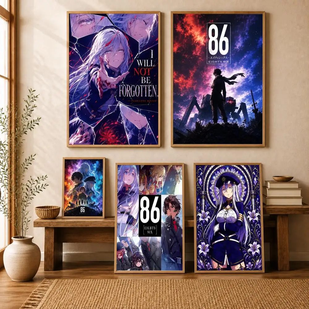 86 E-Eighty Six Poster Modern Art Wall Stickers HD Painting Self Adhesive Wall Decals for Bedroom Living Room Home Decor