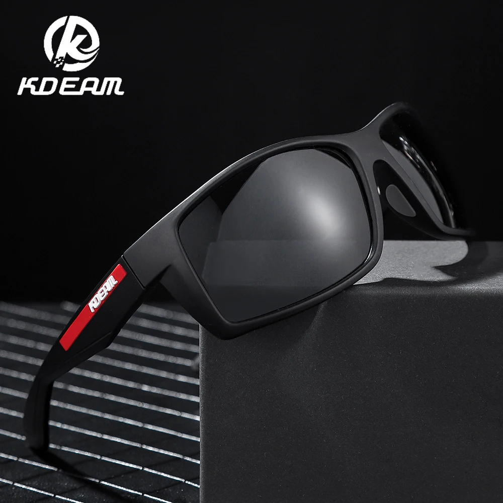 KDEAM Outdoor Driving Polarized Sunglasses for Men\'s Goggles Colorful Glasses TR90 Frame Metal Hinge Gafas De Sol Lujo Hombre