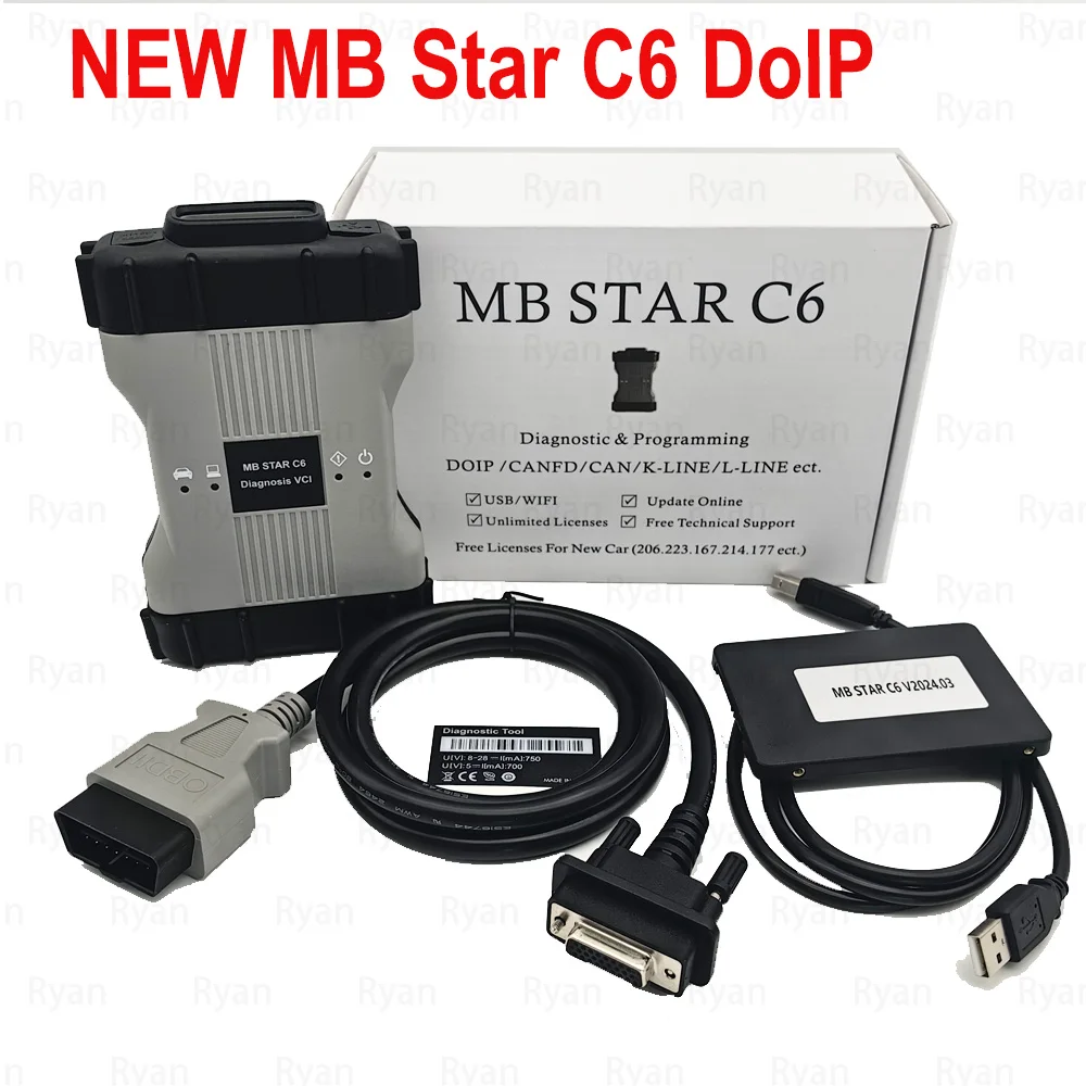 

DOIP MB Star C6 ForBenz Автомобильный диагностический инструмент SSD V2025.03 SD Connect C6 Professional для нового автомобиля C6 с DTS Vediamo DAS