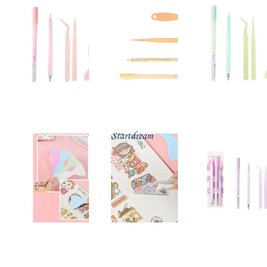 Glues Applicator Spatula Ceramic Safety Cutter Pen Tweezers For Scrapbooking K92C