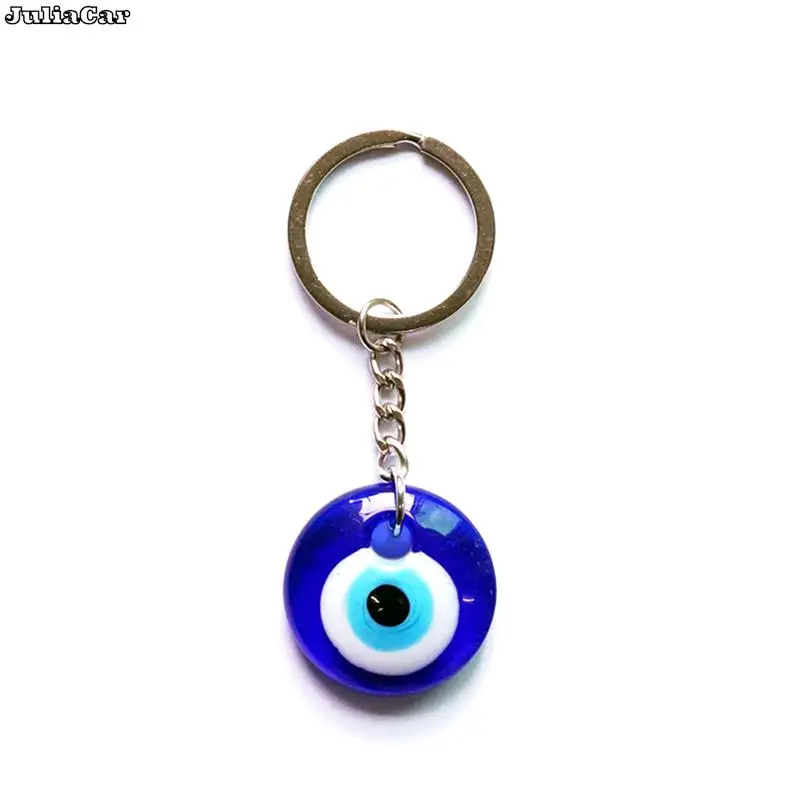 Fashion Lucky Turkish Greek Blue Eye Keychain Charm Pendant DIY Gift Key Chains