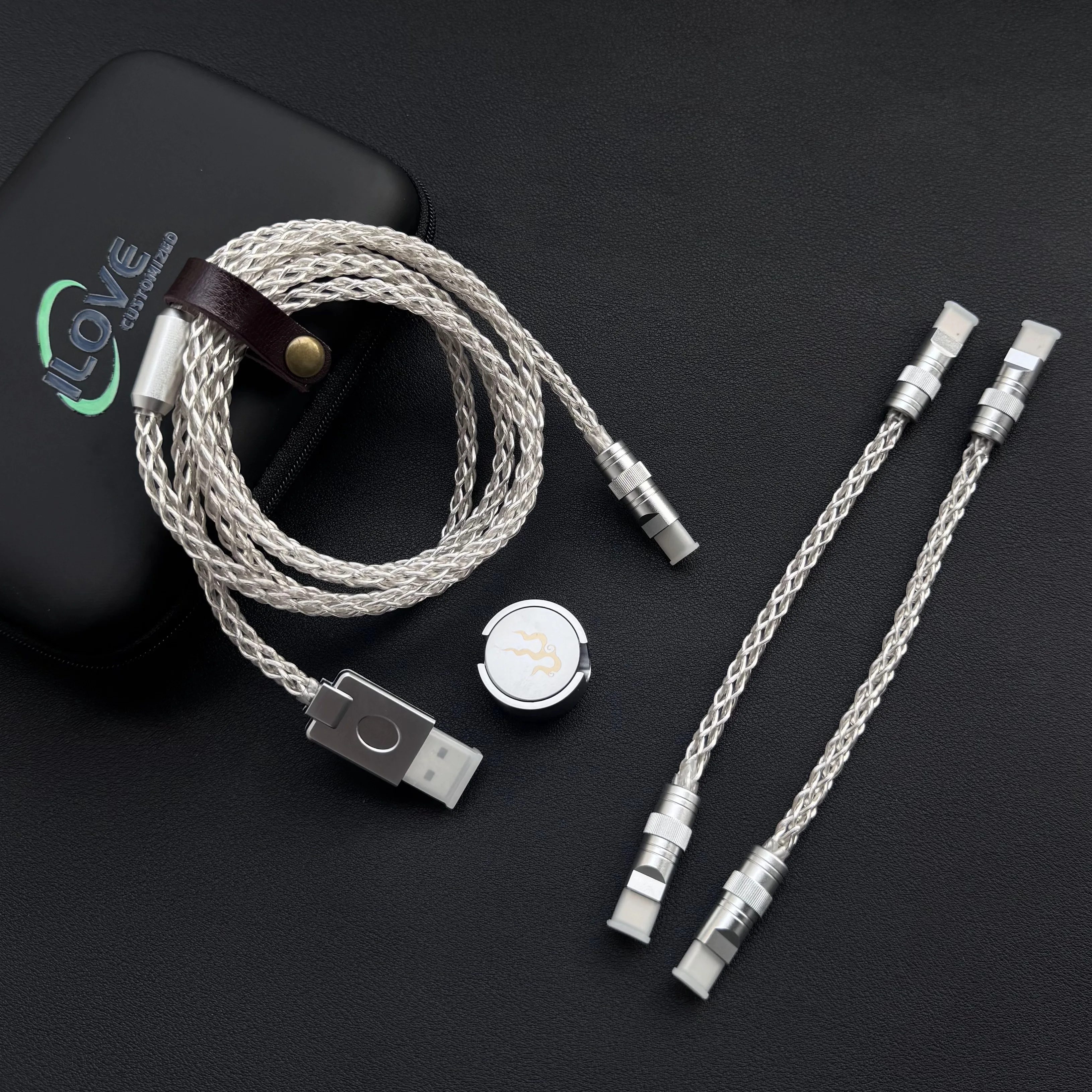 15 cm langes C-C/USB-C-Tastaturkabel aus Einkristallkupfer unterstützt 8K magnetisch steuerbare Lichter für HMlab Hub