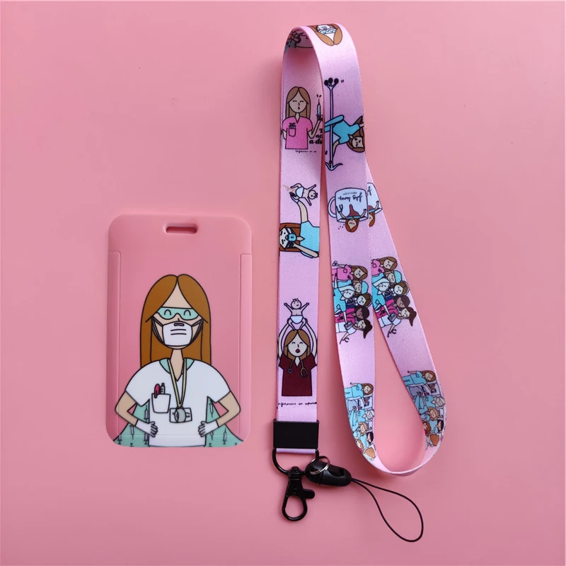 Krankenschwester Arzt Lanyard Ausweishalter Lanyard Mädchen Ausweishalter Umhängebänder Frauen Ausweishalter Schlüsselanhänger Zubehör – Detail 10