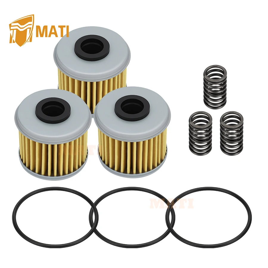 M MATI 3PCS Oil Filter w/O-Ring Spring For Honda CRF150R CRF250X/R/RX CRF450 TRX450R/ER 2002-2024 15412-MEN-671
