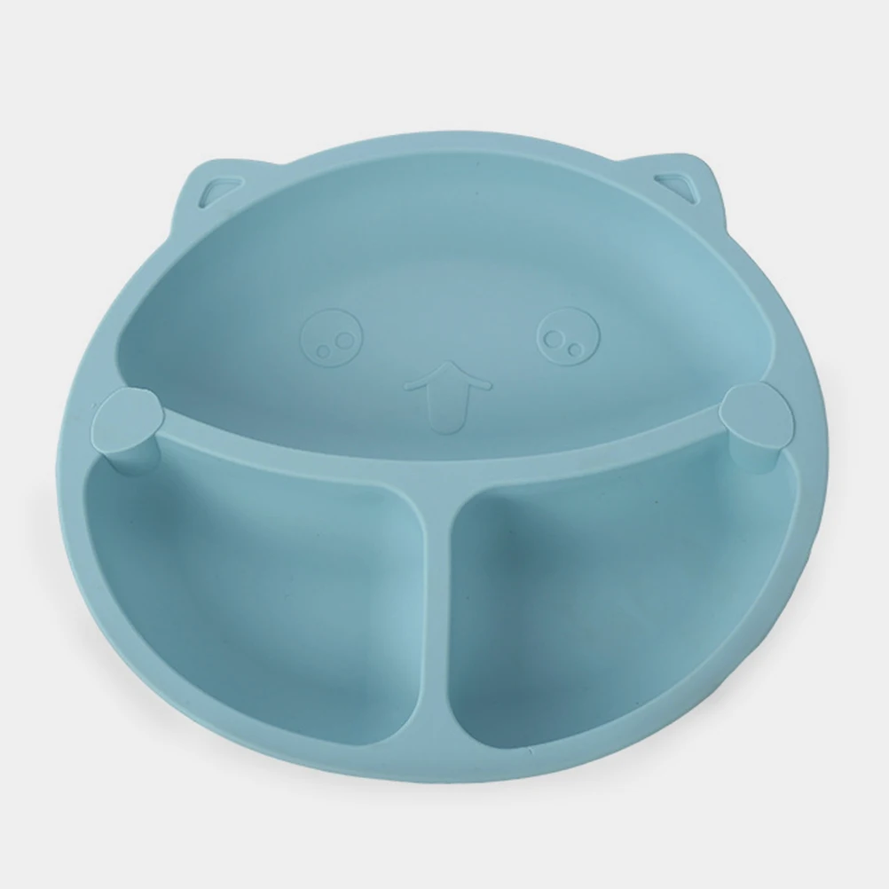 

7 Pieces Toddler Silicone Feeding Set Divided Plate Bowl Spoon Fork Baby Food Storage Saliva Bib Safe Practical Dining Tableware