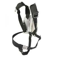 Technical Diving Aluminum Backplate with Harness System and Crotch Strap Scuba Diving Harness and Backplate System