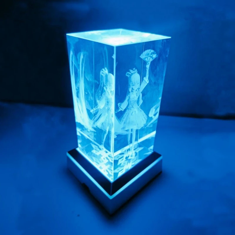 شكل حامل ثلاثي الأبعاد منقوش على الكريستال ، تأثير اللعبة ، ضوء كاميساتو أياكا ، لوحة نموذج ، ديكور مكتب ، هدايا تأثيري واقفة ، جودة عالية