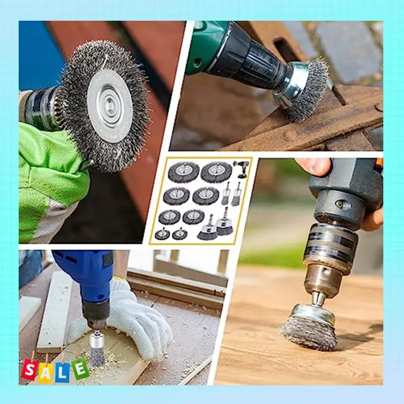 

A56X 12 Pack Wire Brush For Drill Wire Wheel Brush Cup Set For Drill 0.012 Carbon Steel Wire, Drill Wire Brush