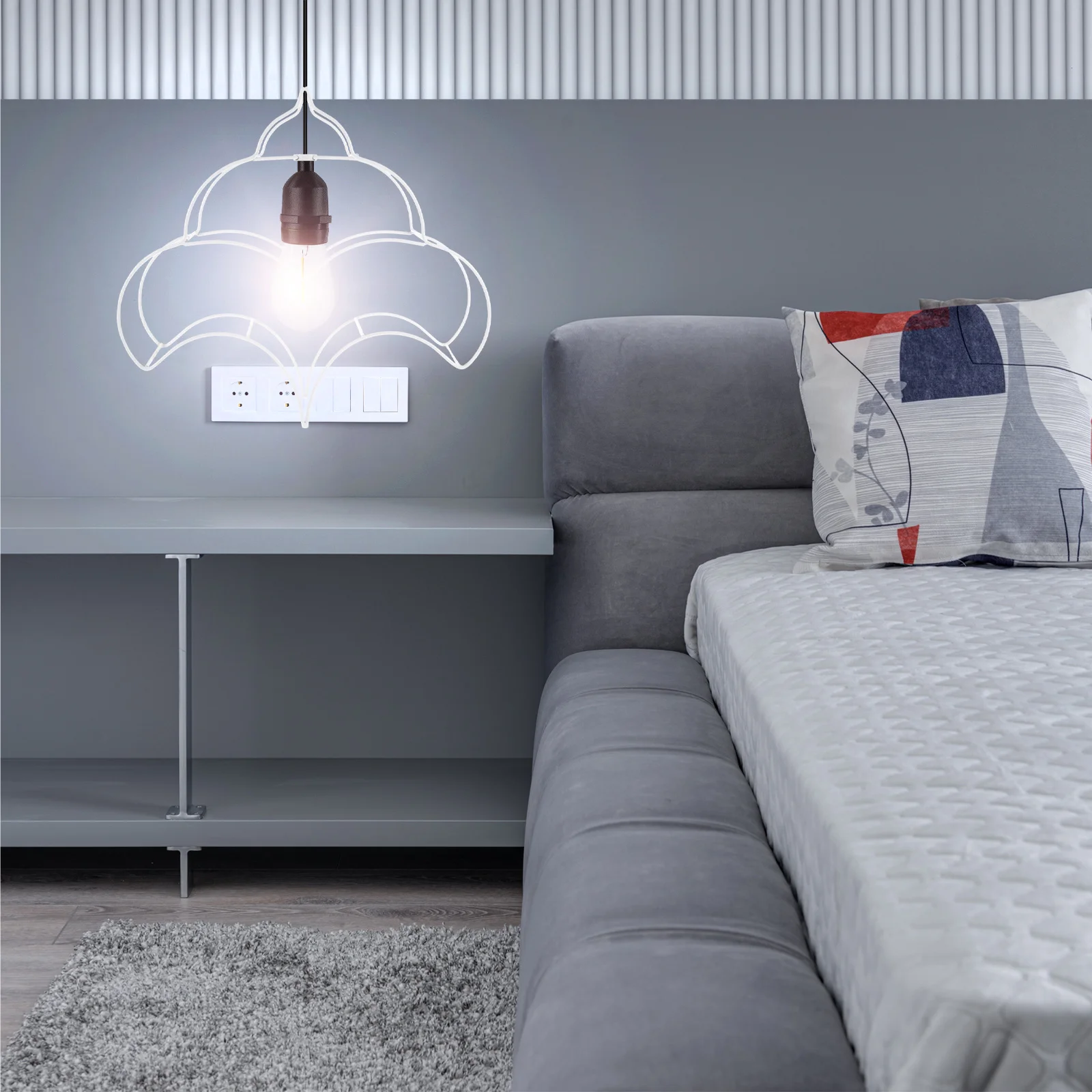 

Iron Lampshade Frame for DIY Table Lamp Shade Holder Sturdy Metal Light Cover Rack Decorative Desk Lamp Support