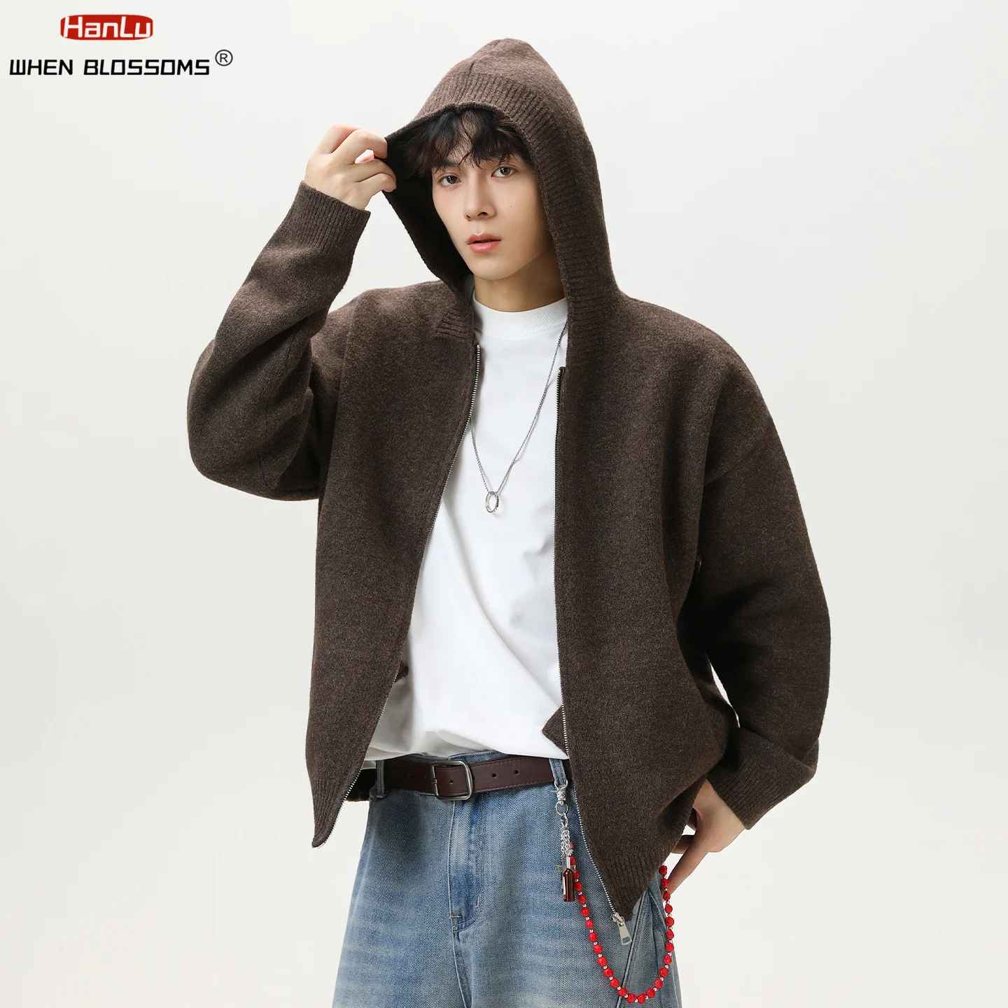 2025 Heren 3D Kabel Gebreide Trui V-hals Ontwerp Zwaargewicht Vintage Oversized Trui Gezellige Winter Wolachtige Top