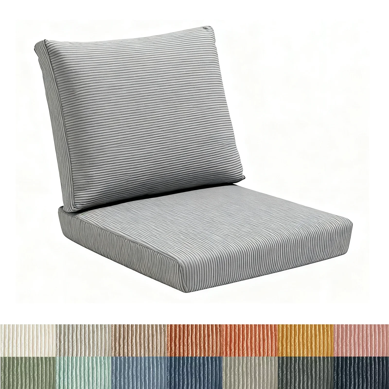 Juego de cojines de asiento/espalda de pana personalizados, cojines para silla, sofá, banco, respaldo para Patio, silla, decoración, almohadillas para ventana de Bahía de jardín