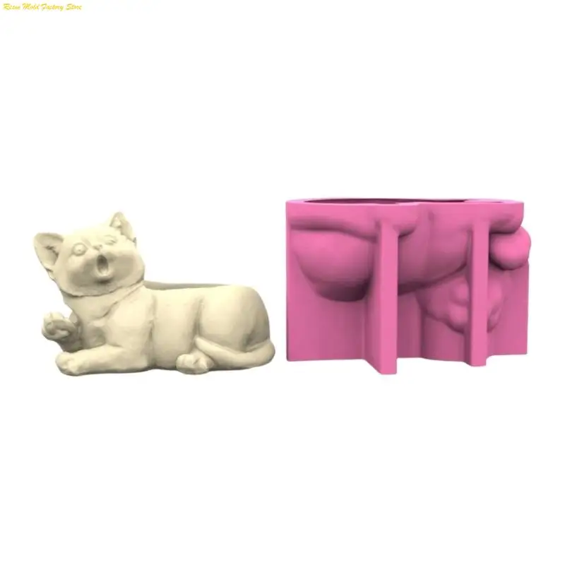 

MXME Sturdy Silicone Dog Flower Pots Mould for Personalize Resin Craft and Gifts