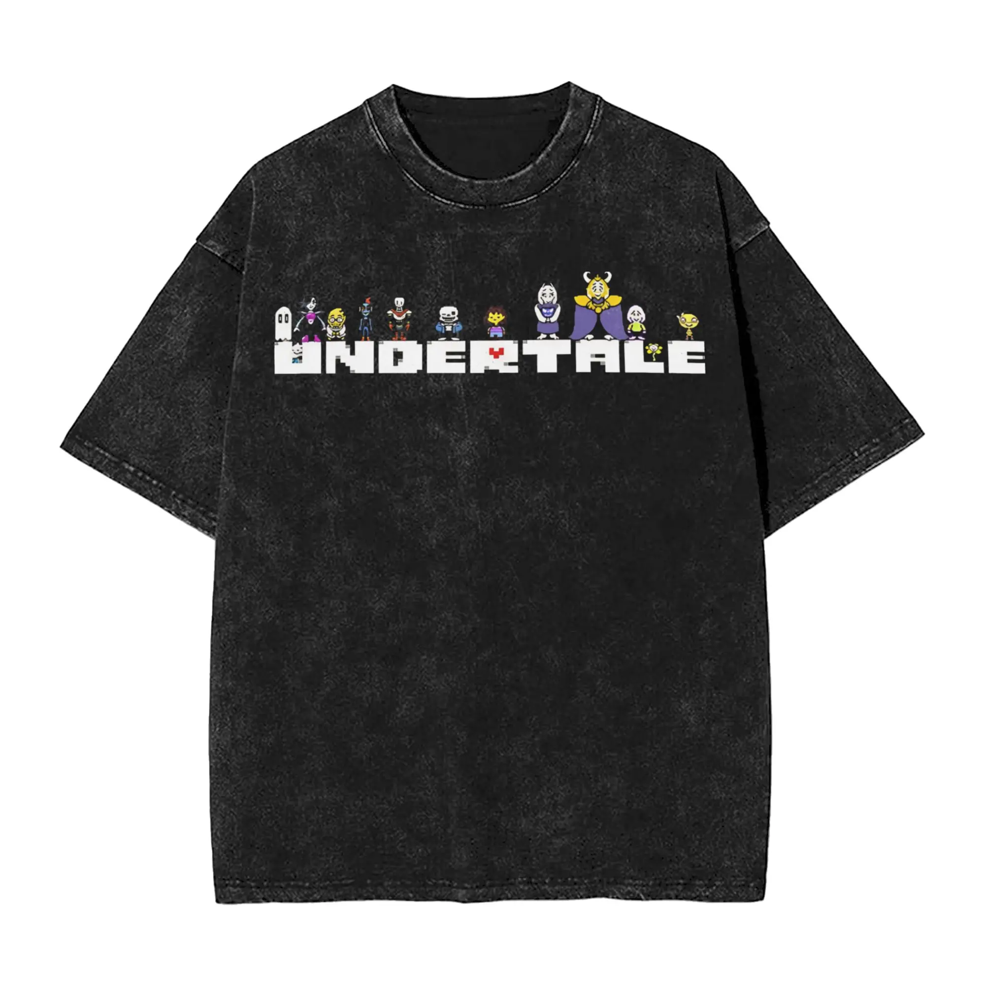 Deltarune Undertale Video Game T Shirts Washed Short Sleeve Oversize T-Shirts  Vintage Men Women Tops Streetwear Printed Tees