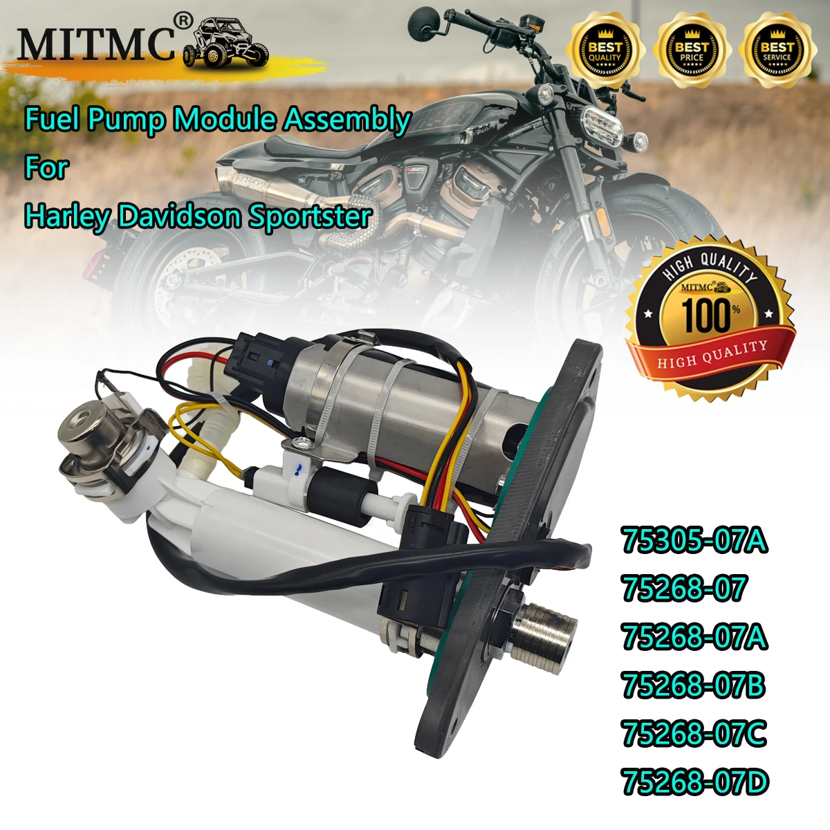 

High Quality Fuel Pump Module Assembly For Harley Davidson Sportster 75305-07A 75268-07 75268-07A 75268-07B 75268-07C 75268-07D
