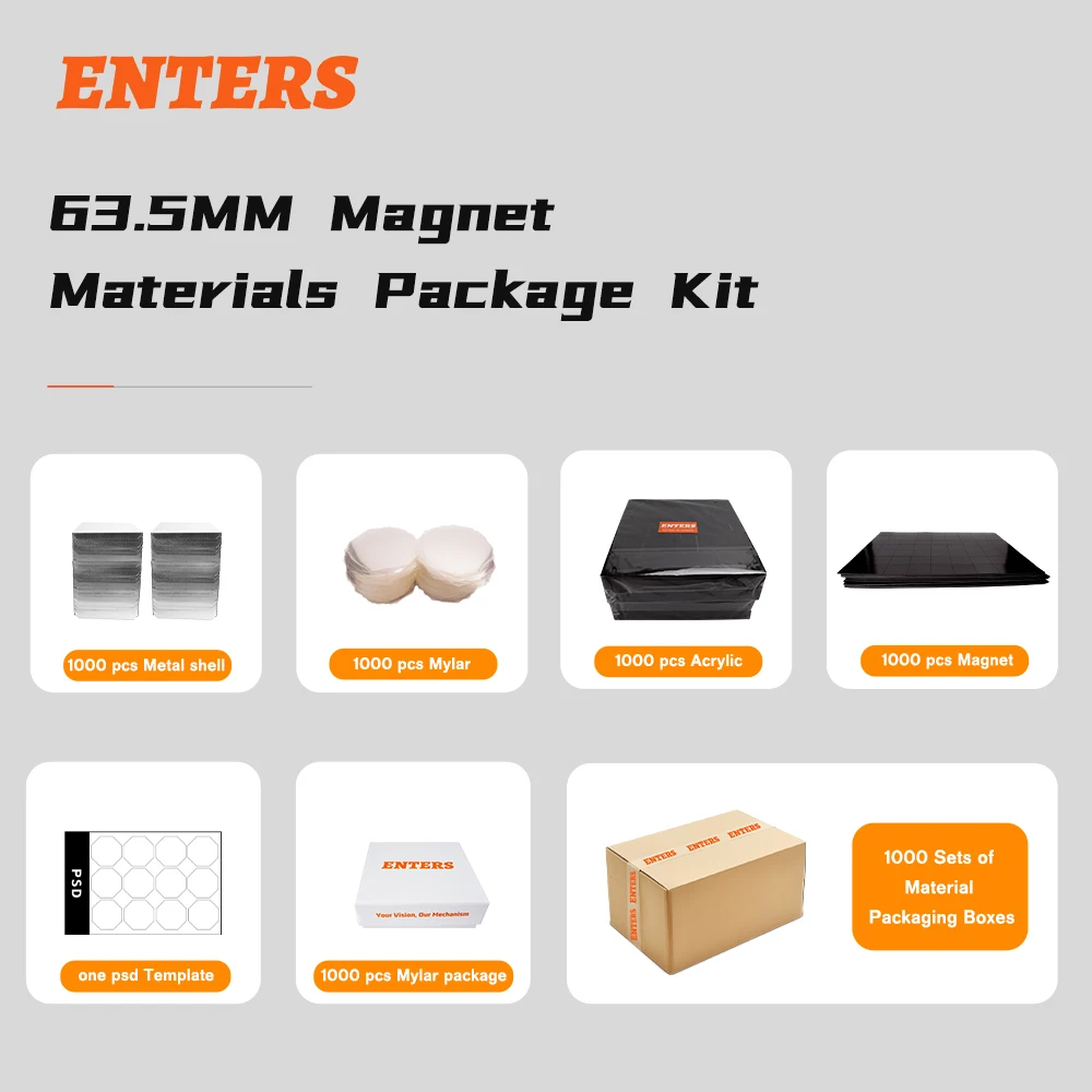 

63.5*63.5mm/2.5*2.5inch Size Materials for Fridge Magnet Making Machine DIY Craft for Fridge Magnet