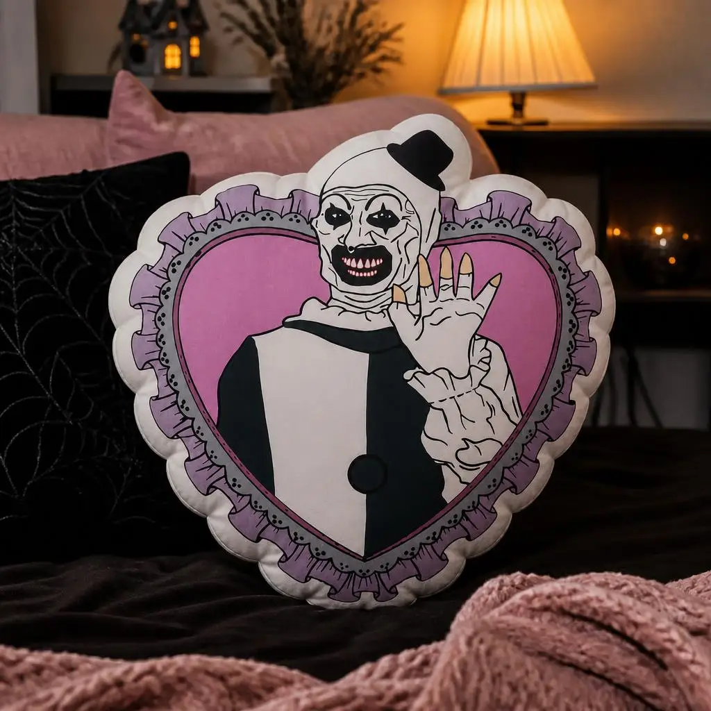 Cute Terrifier Love Horror Plush Pillow Cushion Irregular Stuffed Throw Pillow Home Decor Gift Sofa Bed Couch