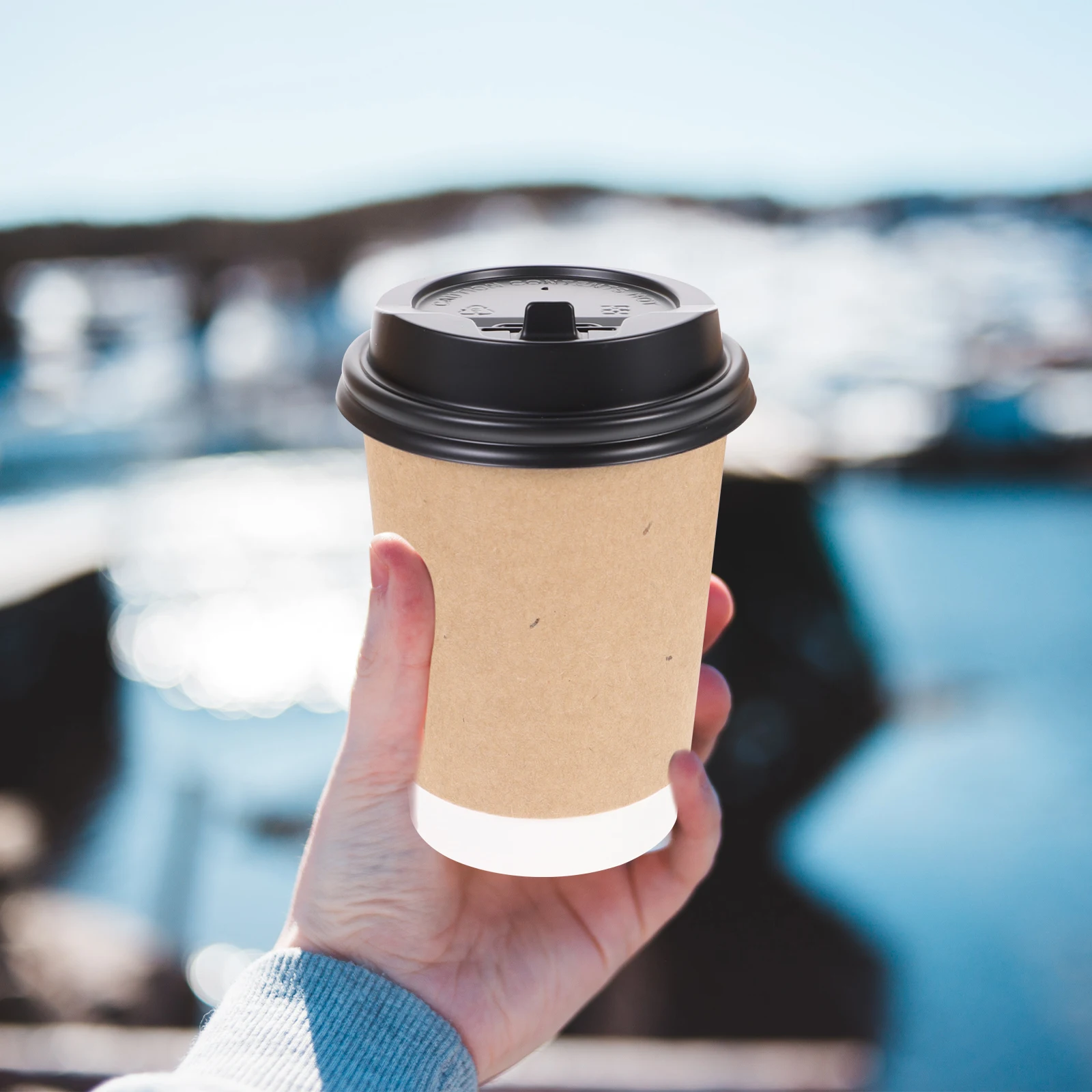 

Double Layer Kraft Paper Cups PE Coated Disposable Drink Cup Cold Beverage Party Supplies Wedding Festival Holiday Picnic Tea