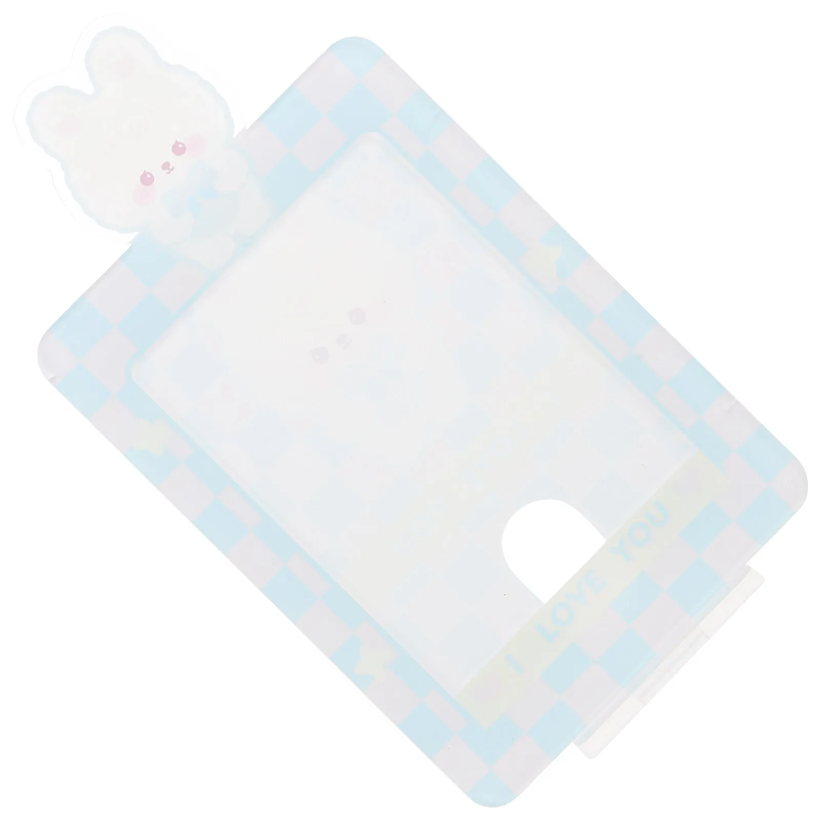 Premium Small Card Display Holder Compact Lightweight Plastic Badge Sleeve Stand for Office Security Teachers Students Desktop