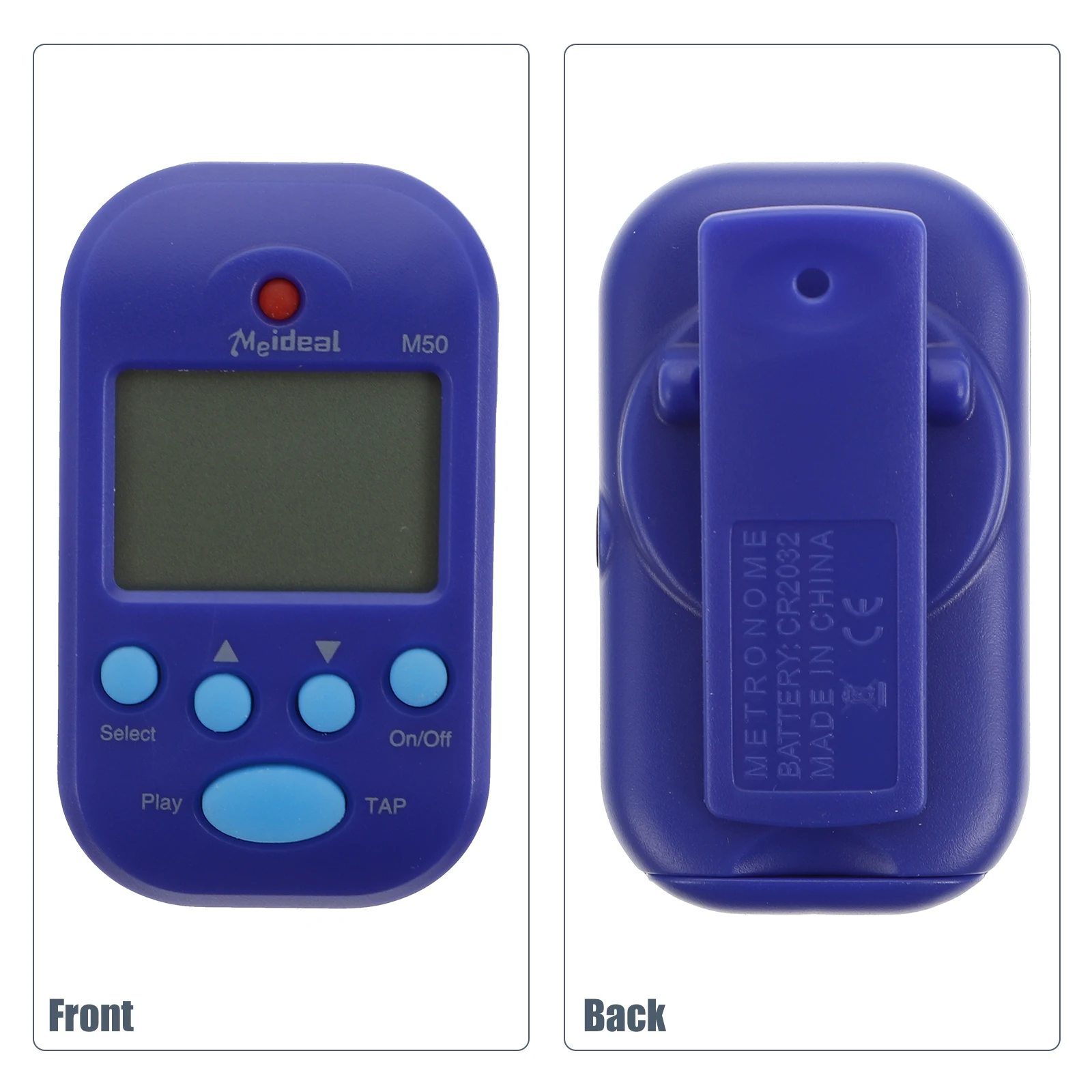 

Metronome for Guitar Practice Electronic Mini Beat Universal Tuner Blue Metal Metronomes