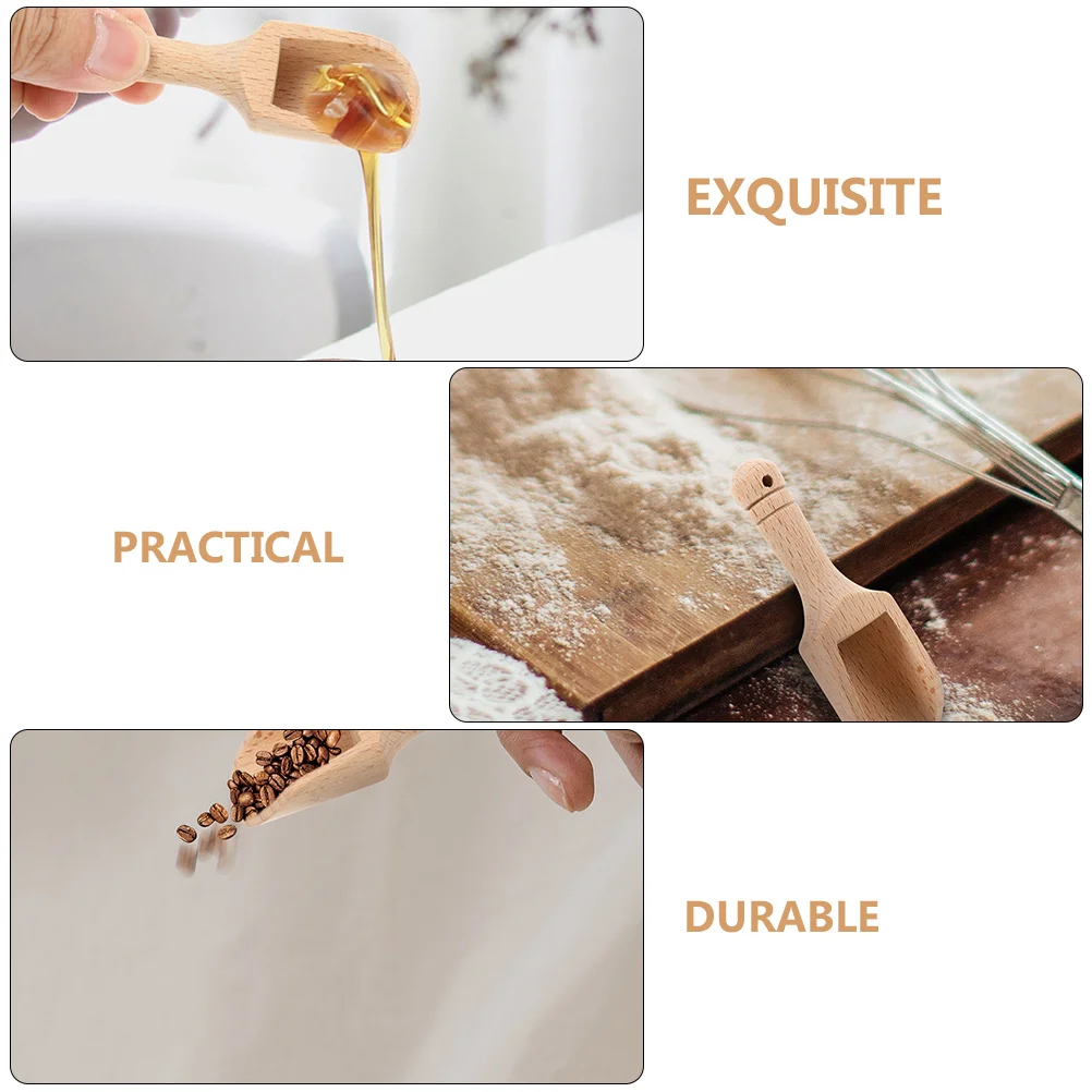 

6pcs Mini Wooden Spoons For Salt Tea Spice Kitchen Condiment Scoops Natural Wood Seasoning Utensils Coffee Milk Powder Spoons