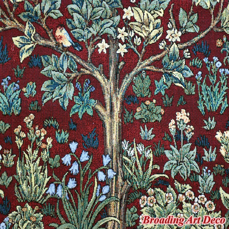 Long Size William Morris Tree of Life Tapestry Wall Hanging Jacquard Weave Gobelin Home Textile Art Decoration 100%Cotton