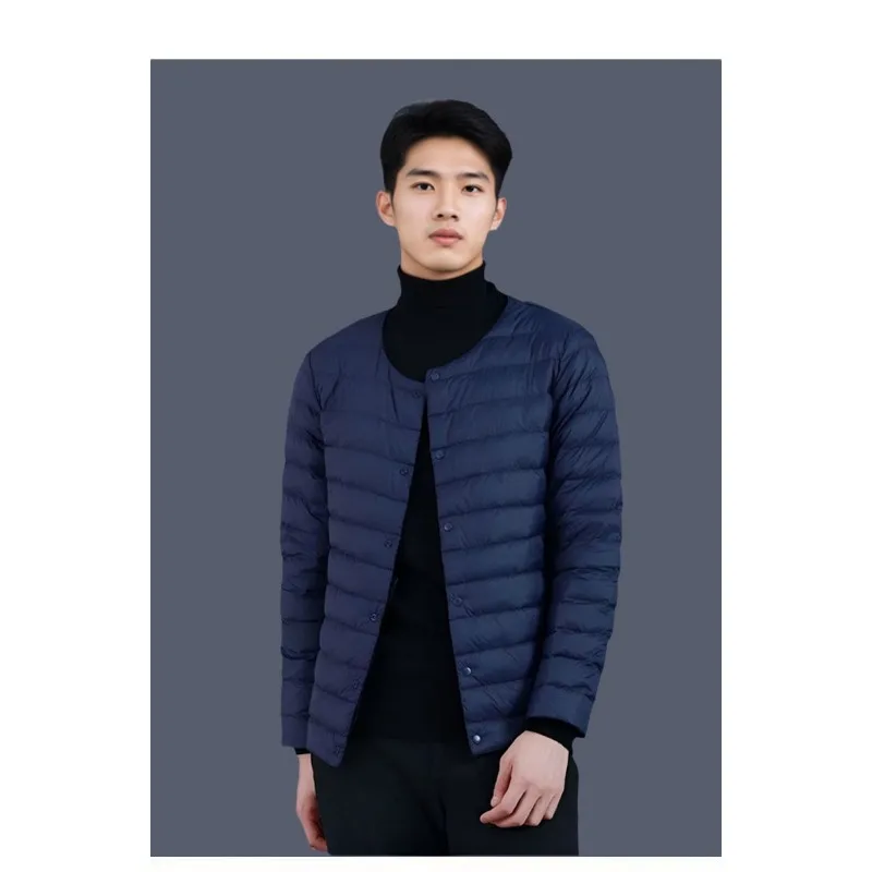 Winter Down-padded Jacket for Men Short Style Thin Inner Liner Thin Close-fitting and Warm Men's Close-fitting Jacket