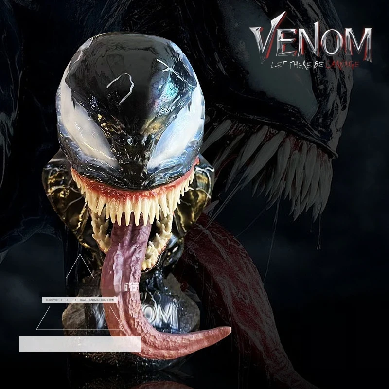 Action Figures Venom Ornament Bust Figurine Doll Movie Merchandise New Bi Gift Horror Resin Avengers Collection Anime Exhibition