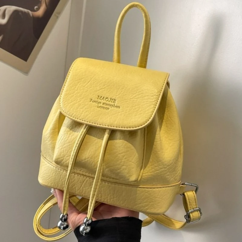 2026 New Drawstring Backpack Fashionable and High-quality Travel Small Backpack Elegant and Versatile Women's Storage Backpack