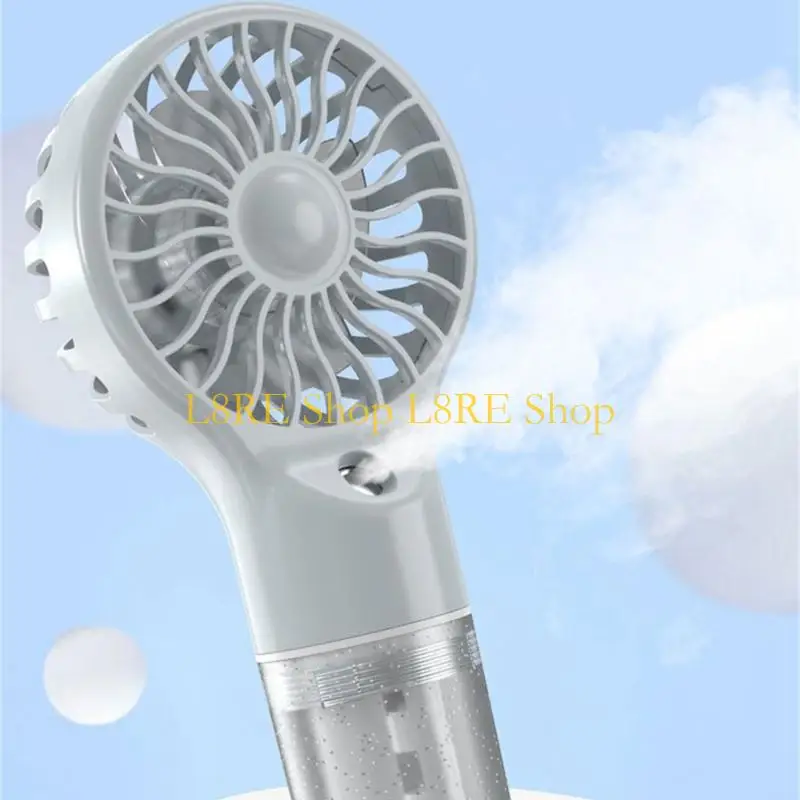 L8RE 핸드 헬드 팬 스프레이 워터 워터 팬 팬 충전식 미스터 팬 4 속도