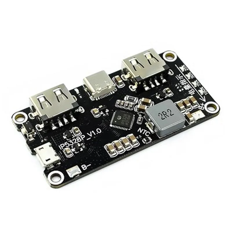 IP5328P Dual USB 18650 Battery Charger treasure Tpye-c 3.7V to 5V 9V 12V Step up Fast Quick Charger Circuit Board QC2.0 QC3.0