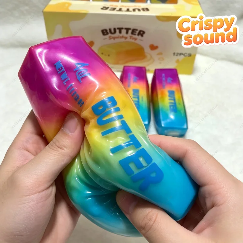 In Stock Rainbow Building Blocks Butter Stick BlindBox Pinch Crunchy Decompression Toy Squeeze Object Carefully Gifts For Friend