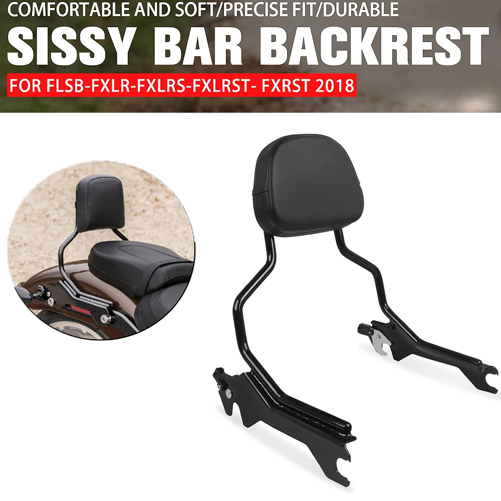 

Detachable Passenger Rear Backrest Sissy Bar Luggage Rack For Harley Fat Boy 114 FLFBS Breakout FXBR 2018-2023 2022 2021